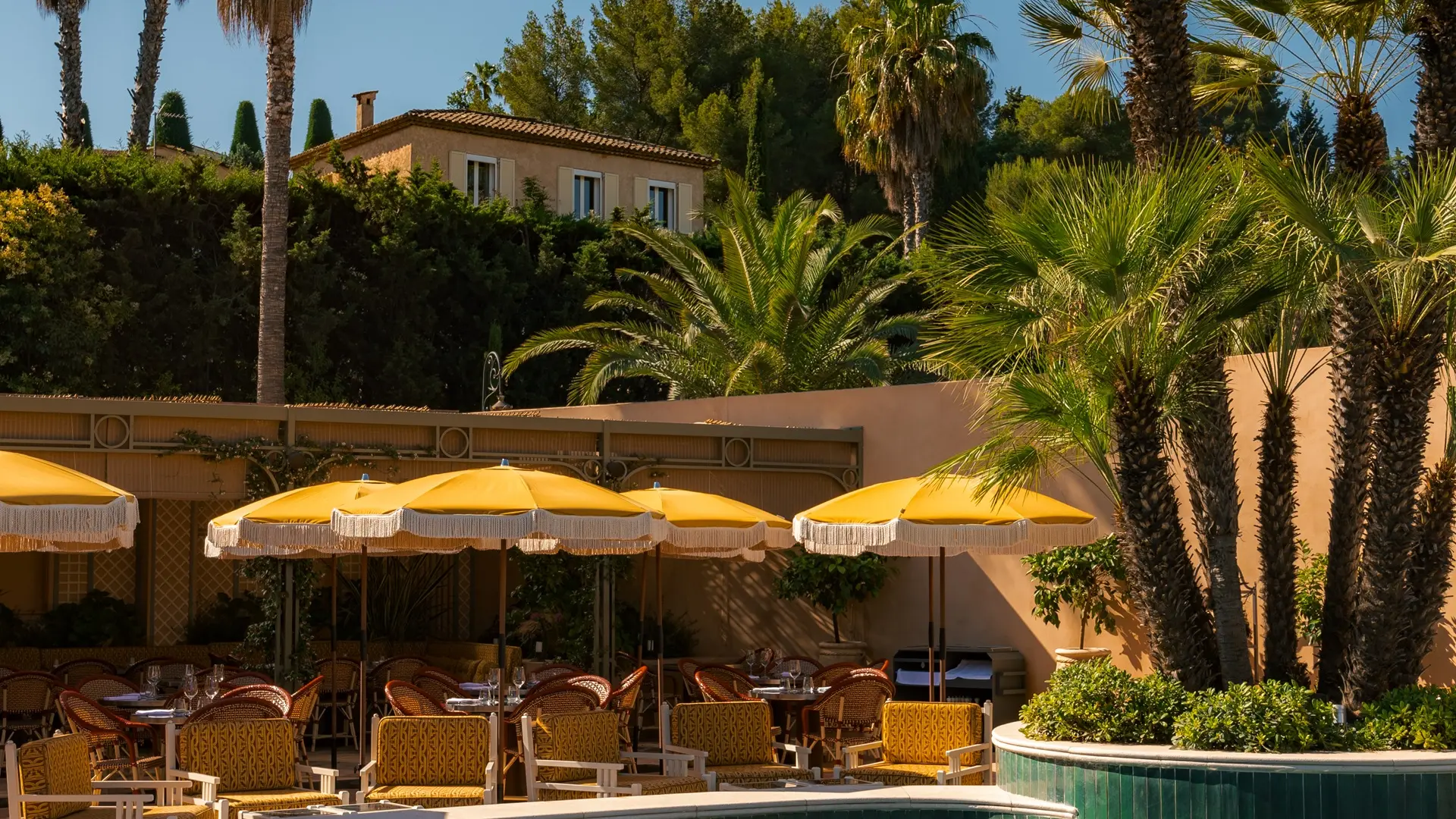 Piscine de l'hôtel Mas Candille à Mougins