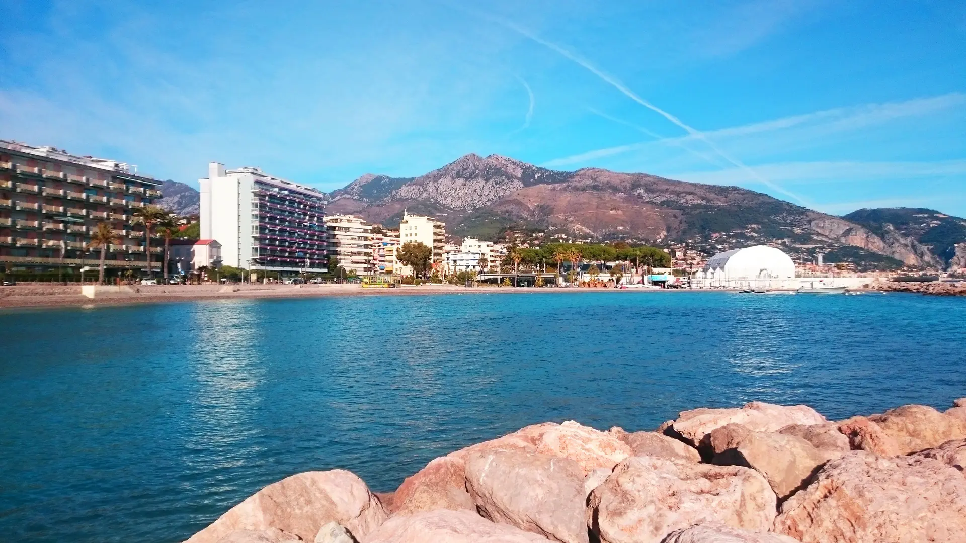 Vue plage des Tamaris