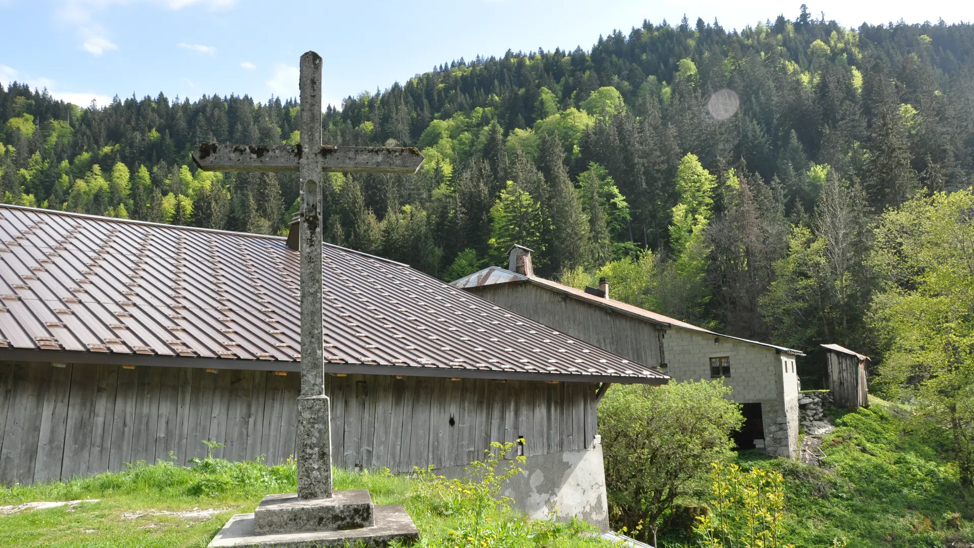 Entrée du hameau de la Colonnaz