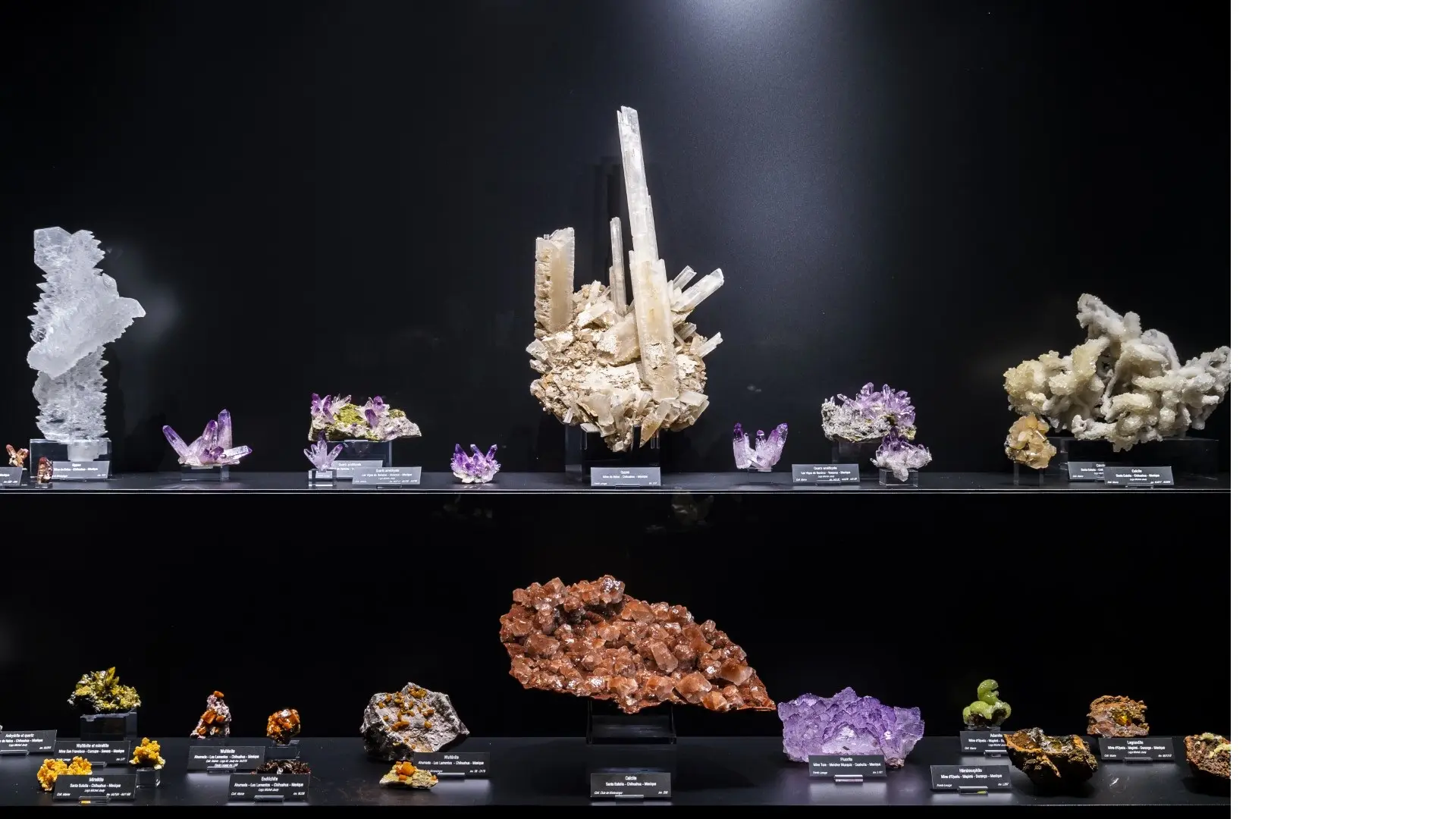 Vitrines, Amérique du Sud, musée des Cristaux