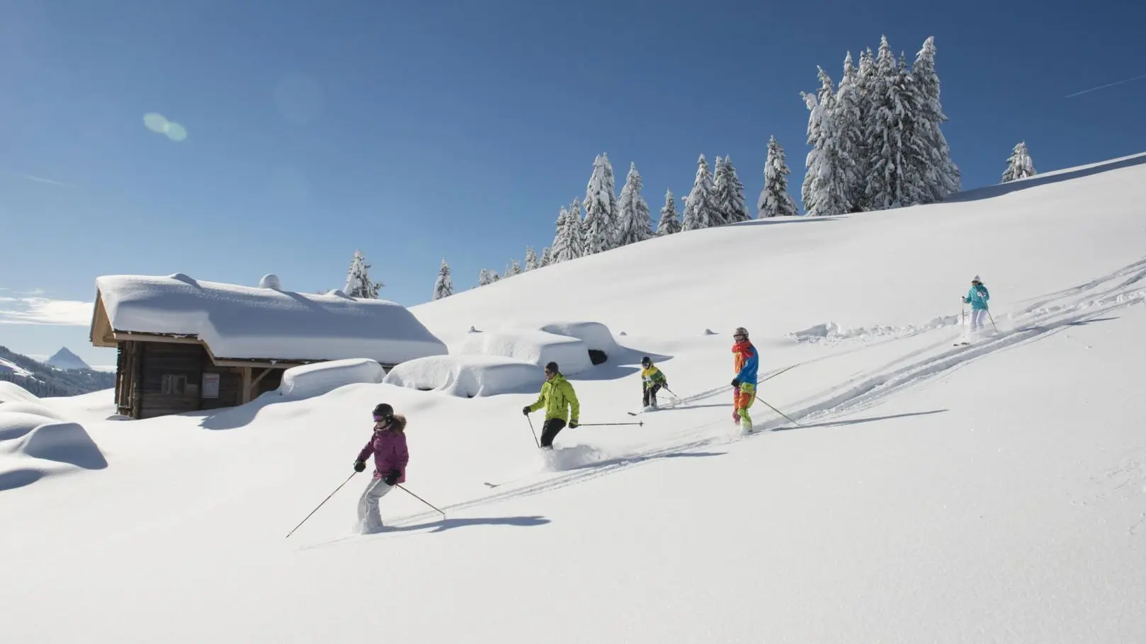 Sur les pistes de ski de Manigod La Clusaz