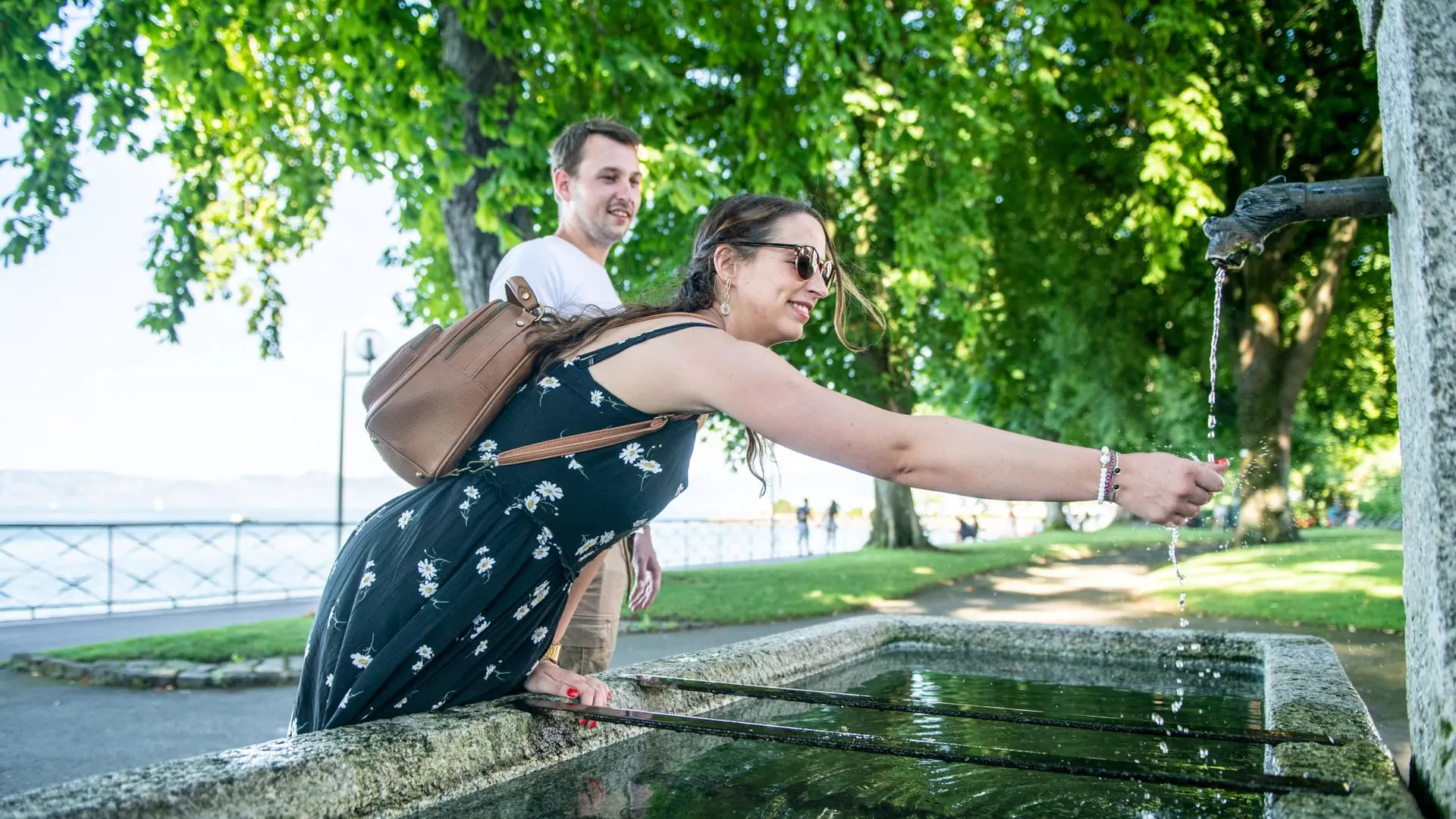 fontaine sur les quais