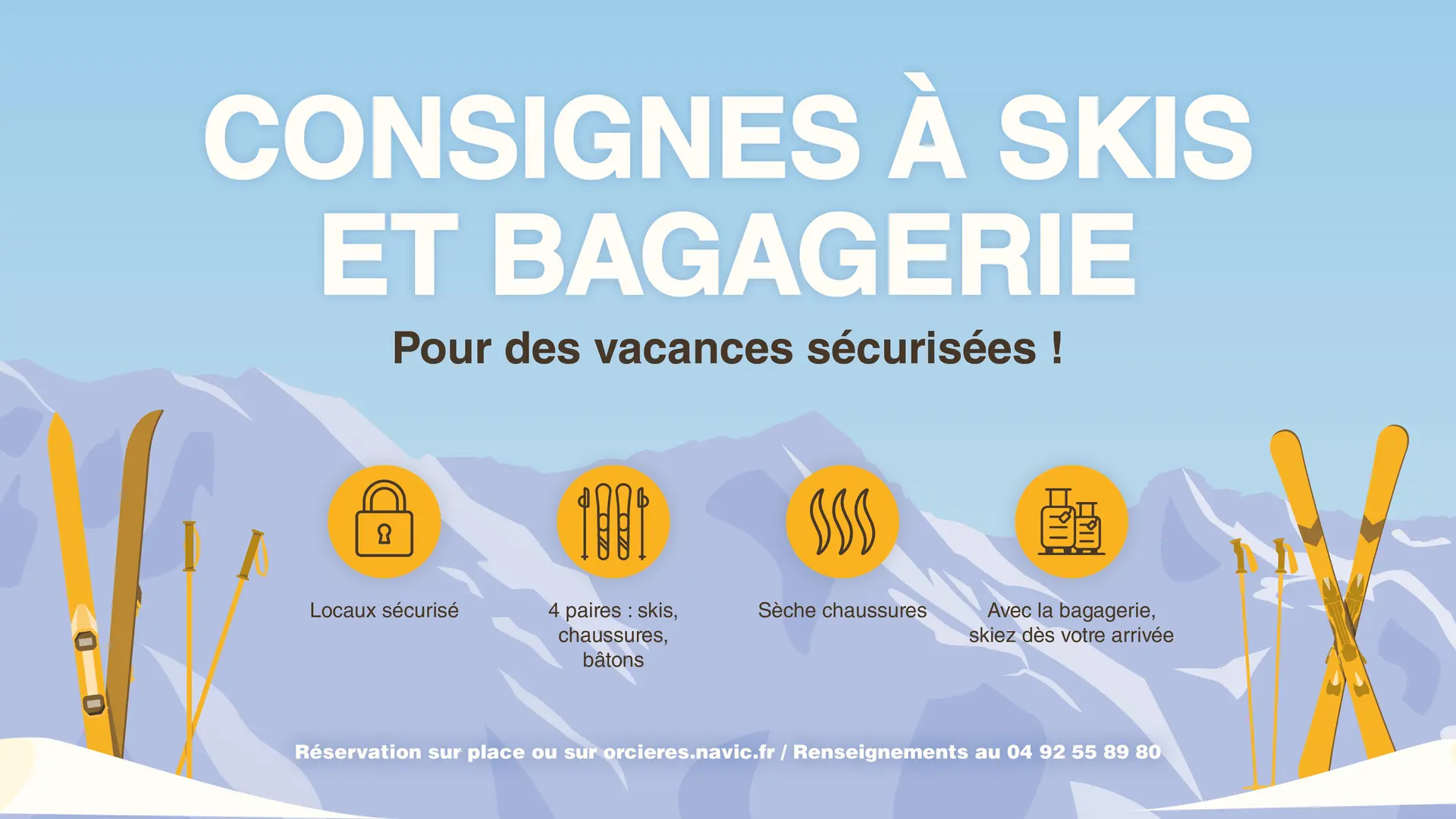 Consignes à skis et bagagerie Orcières