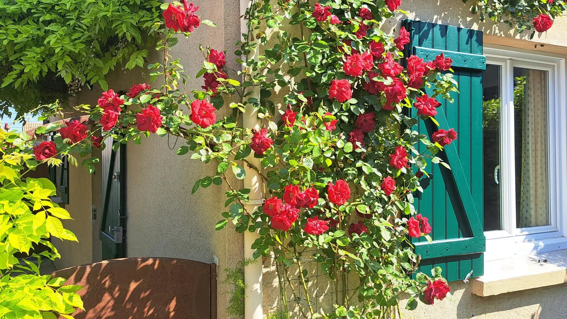 Entrée Sud avec son coeur de rosier.