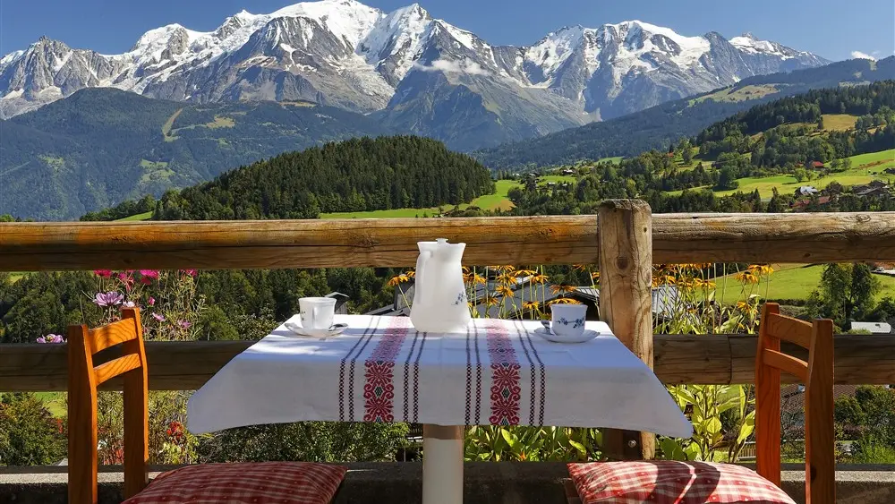 Vue sur le Mont Blanc du séjour