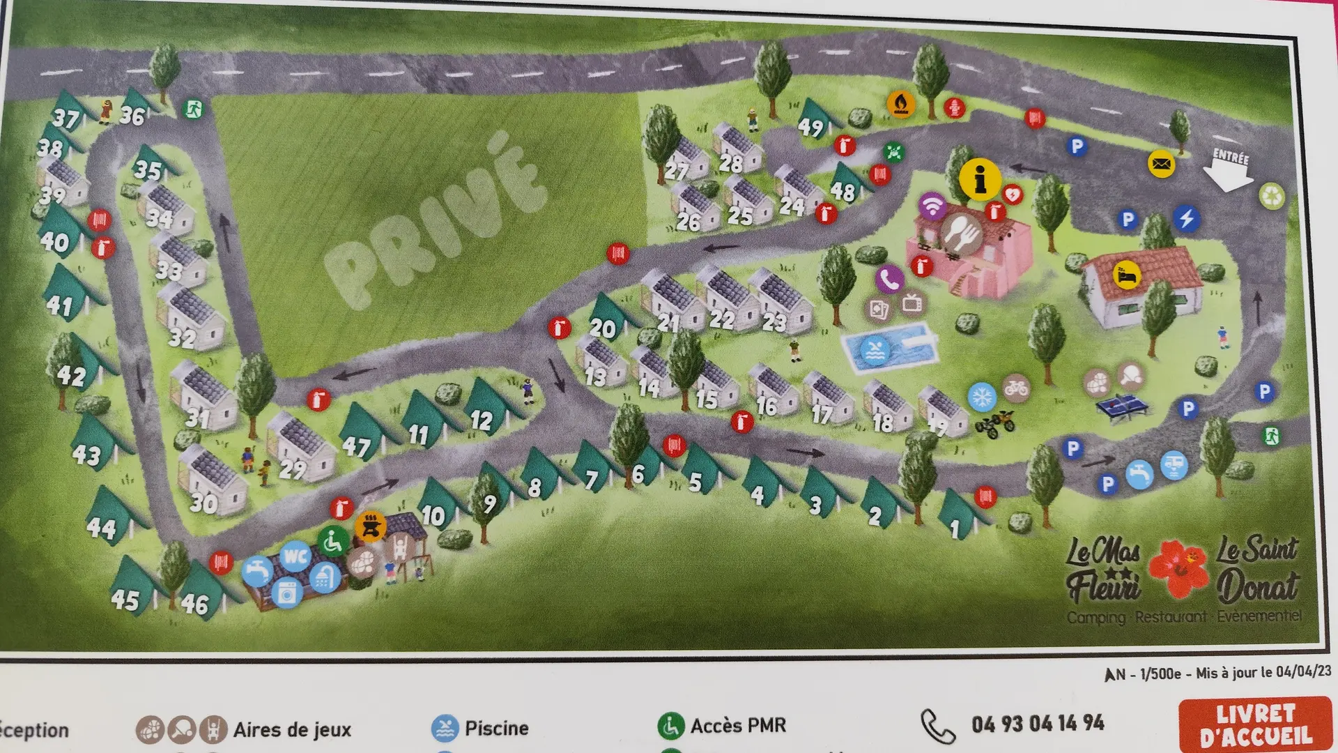 Carte du camping