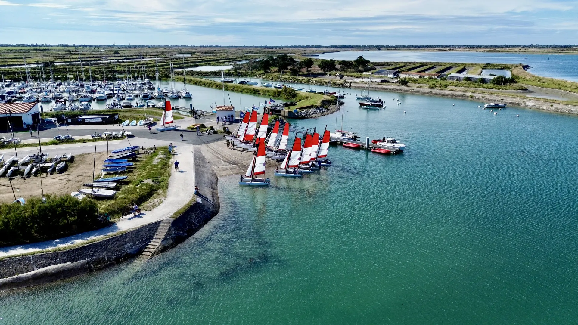 Départ du stage de catamaran