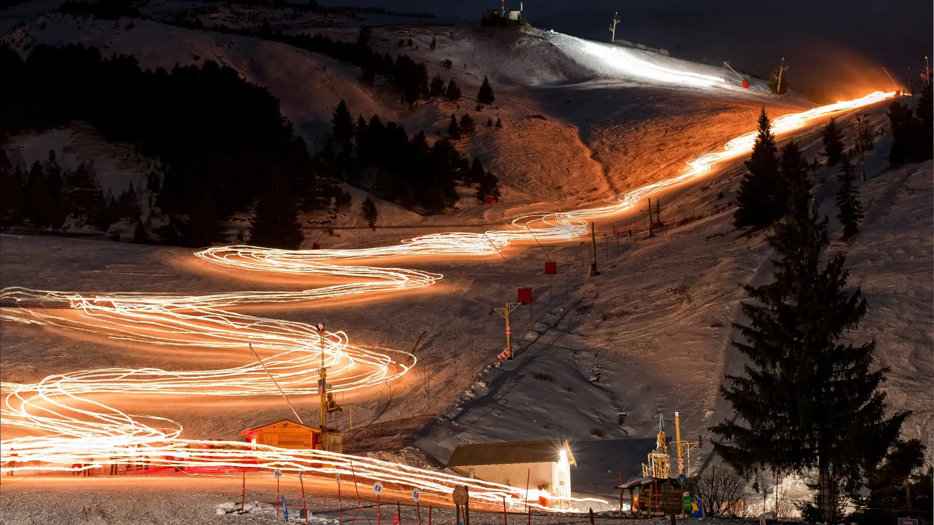 ski nocturne à Chabanon