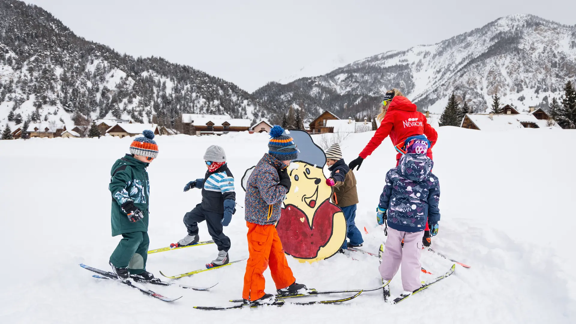 Cours de ski de fond pour enfant Team Winnie ESF Névache
