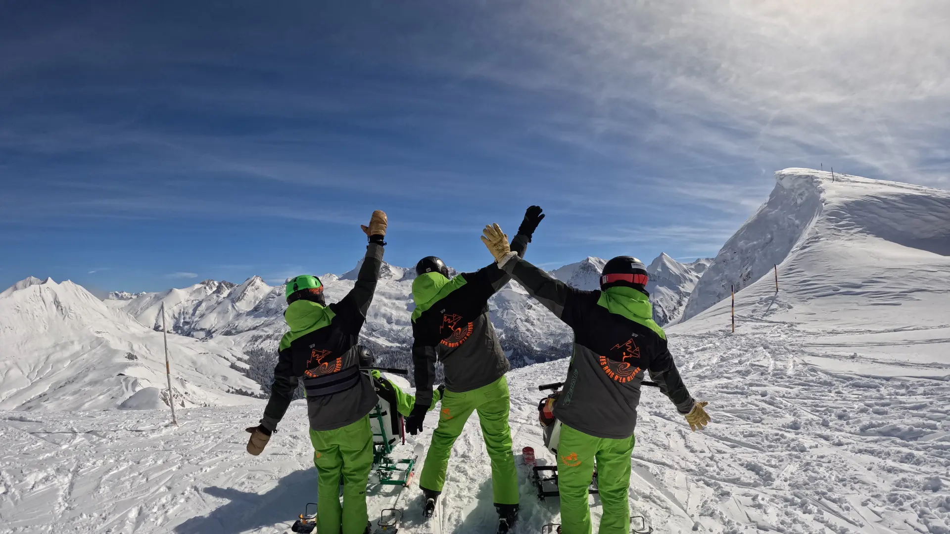 Tandemski sur les pistes du domaine skiable du Grand-Bornand
