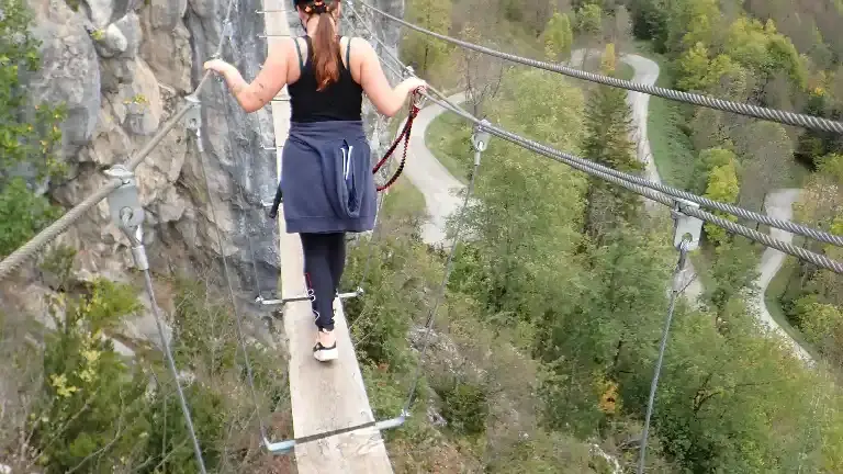 via ferrata du Vicdessos à la passerelle
