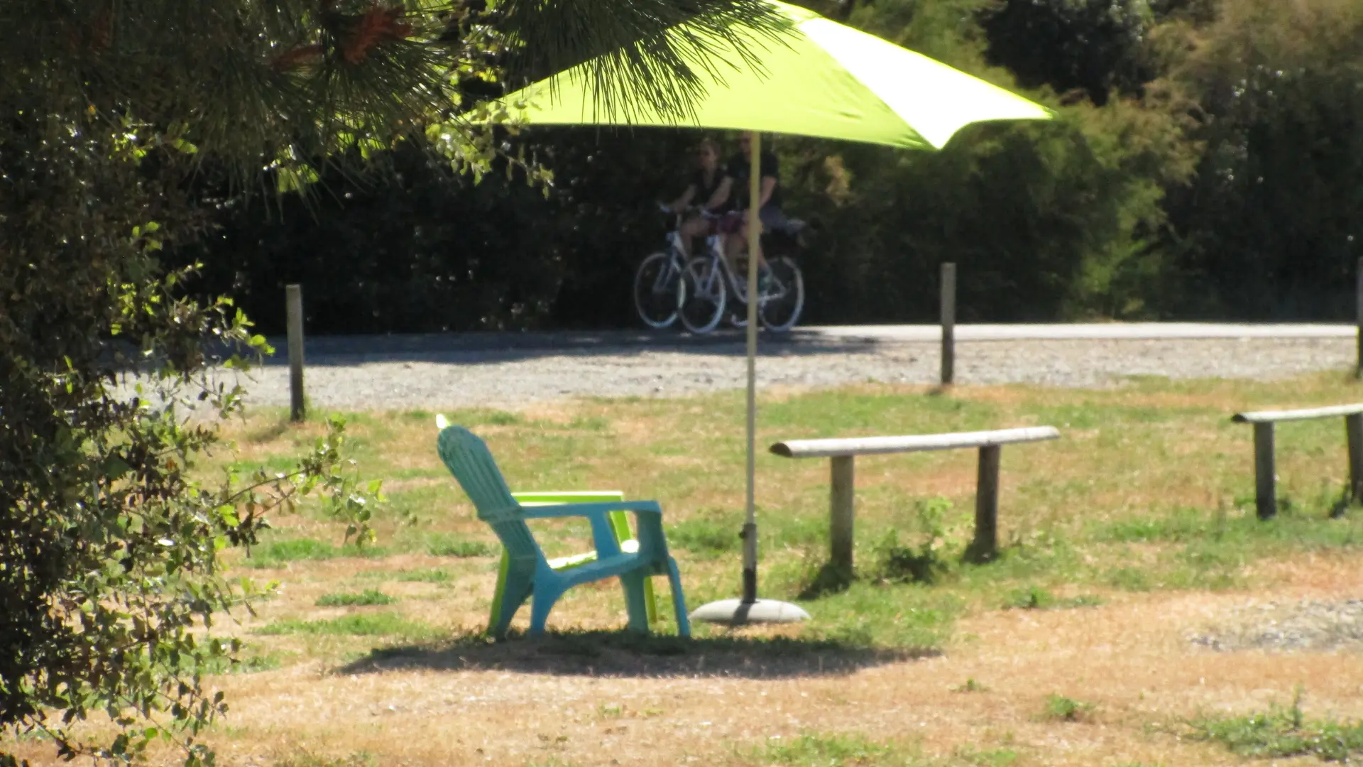 View of the cycling practice area