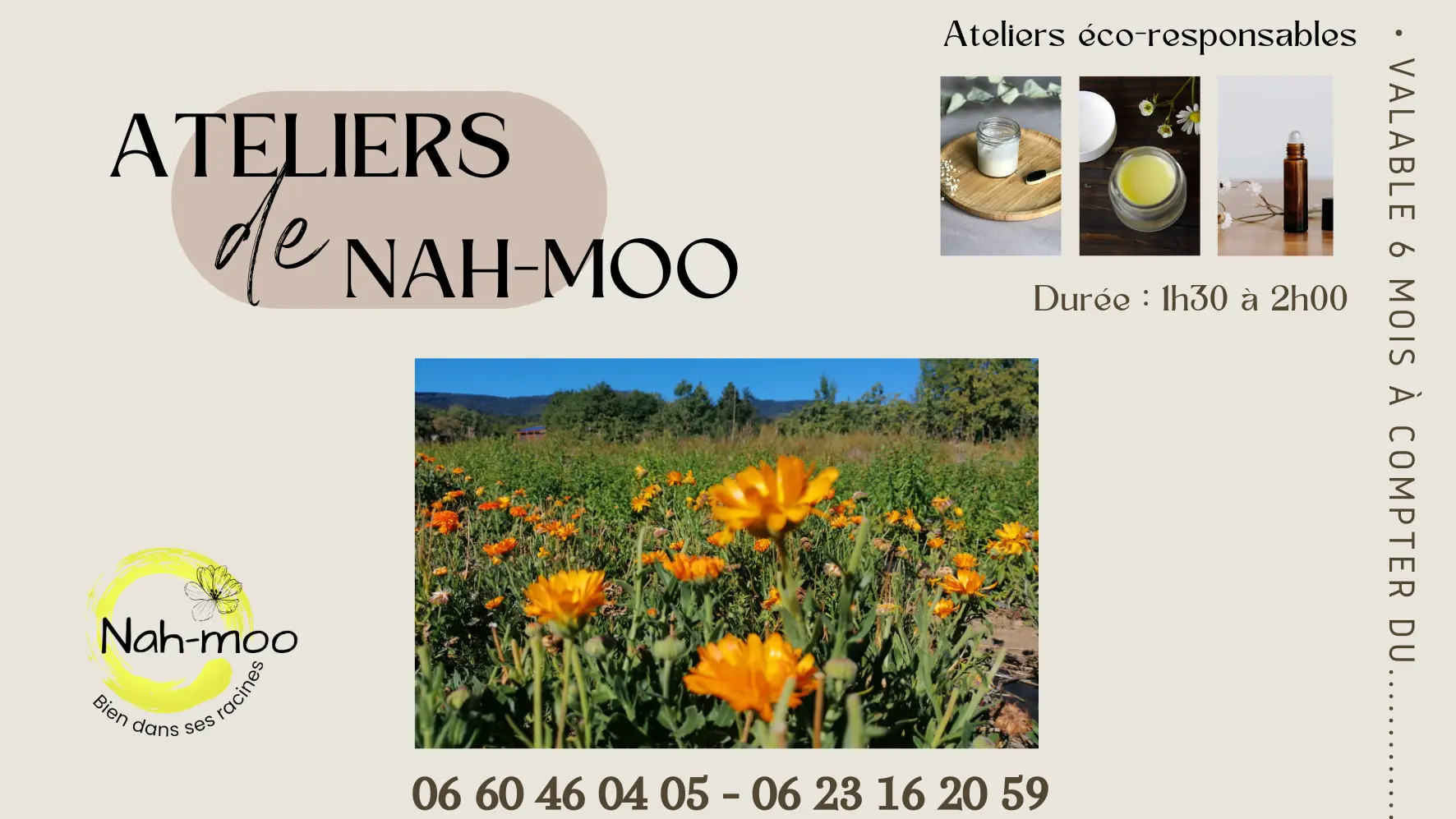 Ateliers cosmétiques éco- responsables, sur mesure, à domicile