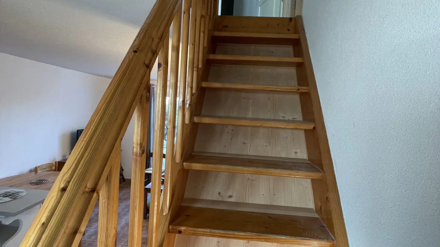 Treppe zu den Zimmern