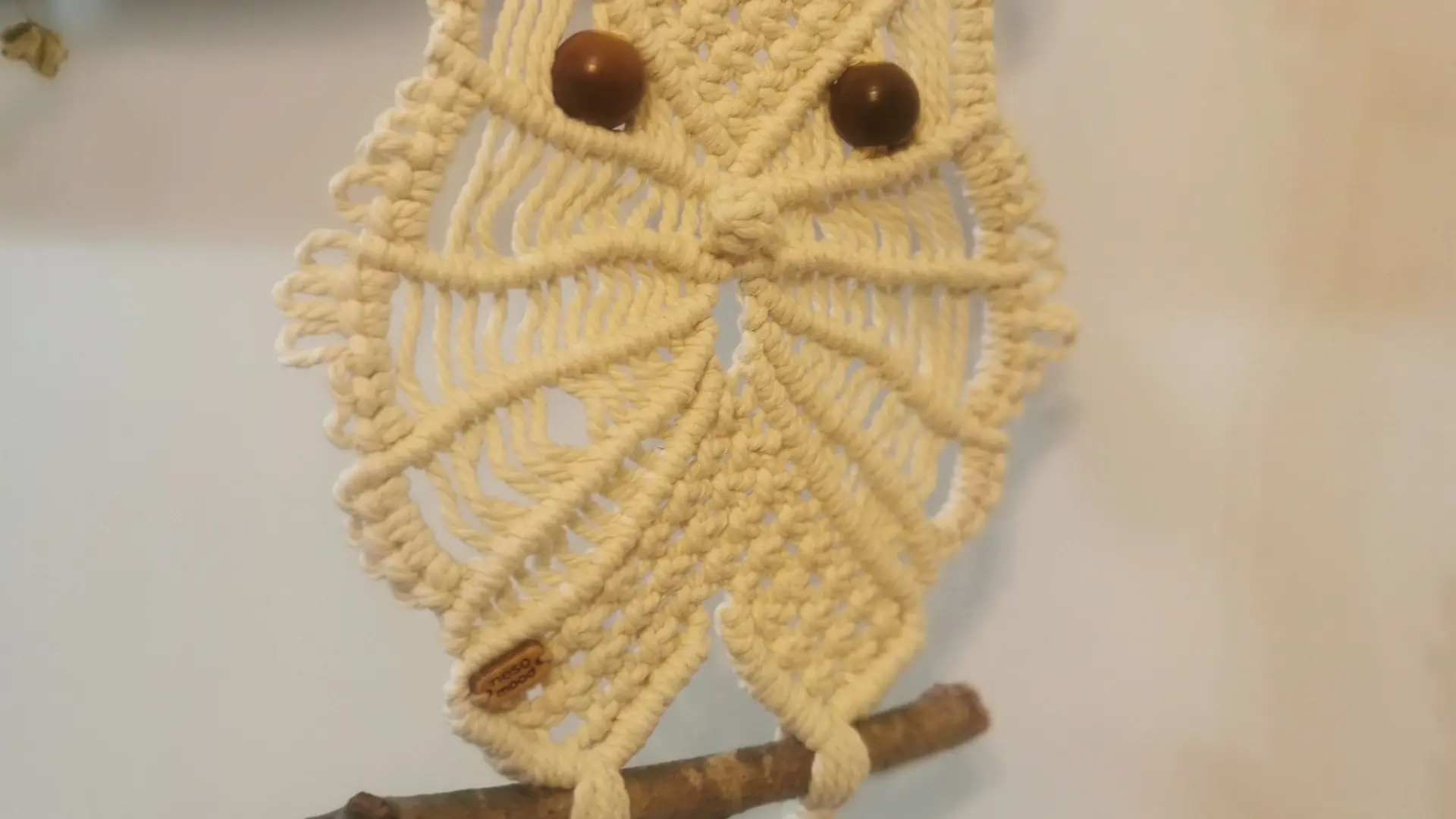 chouette en macramé