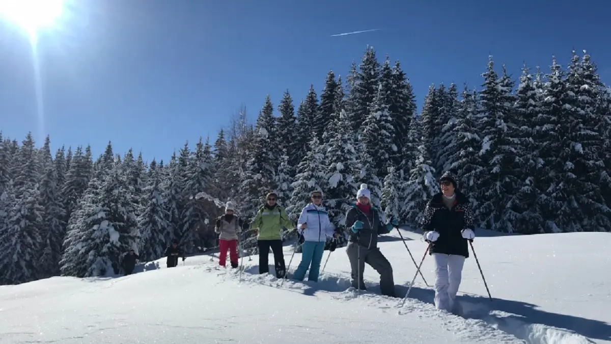 Raquettes en famille