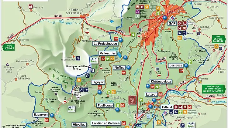 Carte du territoire Gap-Tallard-Durance