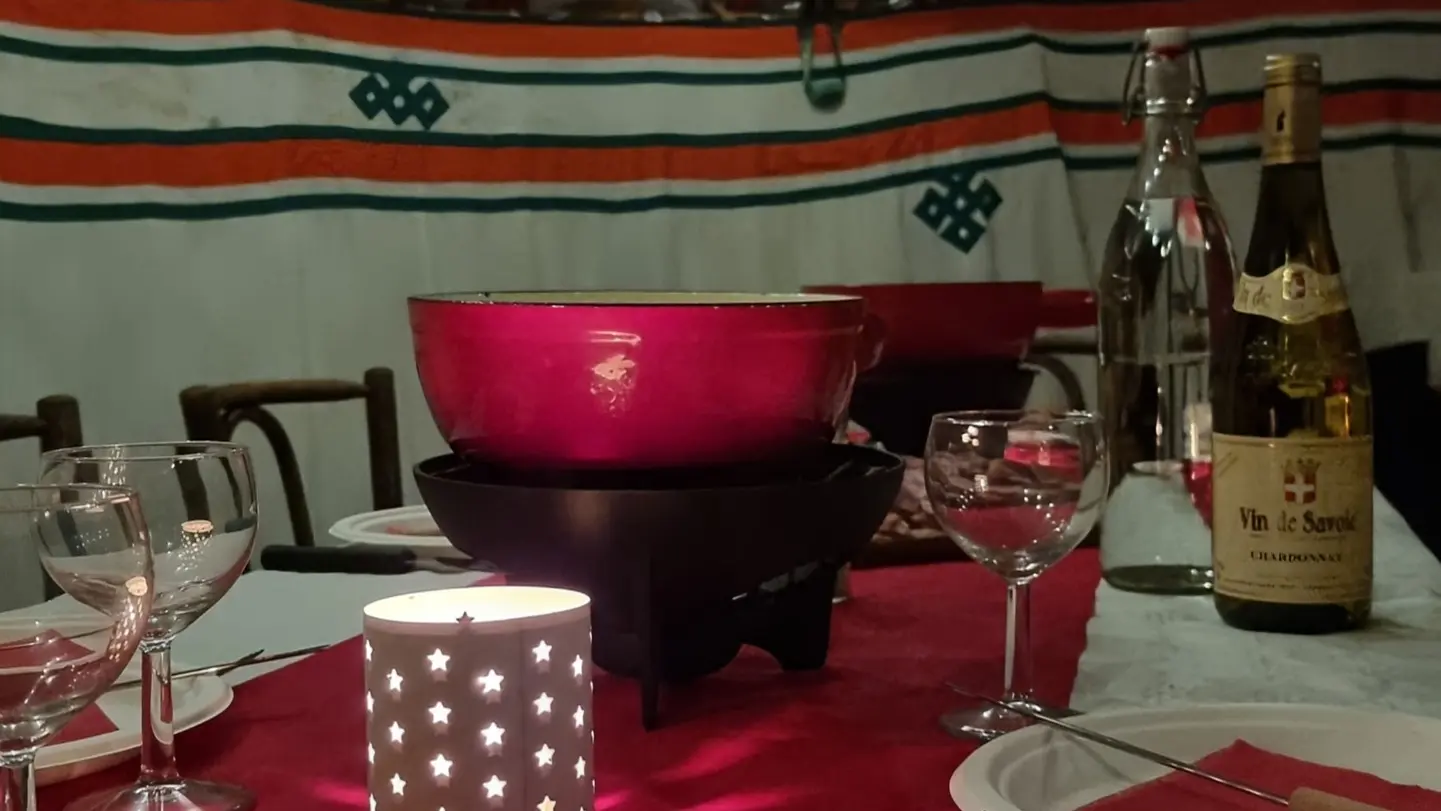 Fondue dans la yourte