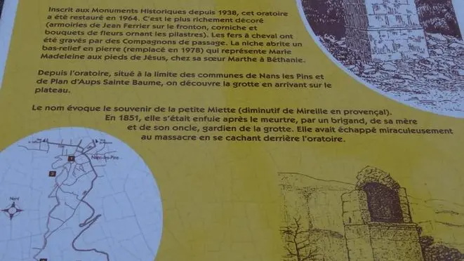 Les panneaux informatifs implantés le long du sentier