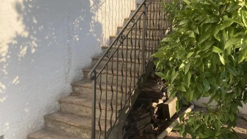 Gîte le Mazet - Escalier d'accès côté Sud- La Colle sur Loup- Gîtes de France Alpes-Maritimes