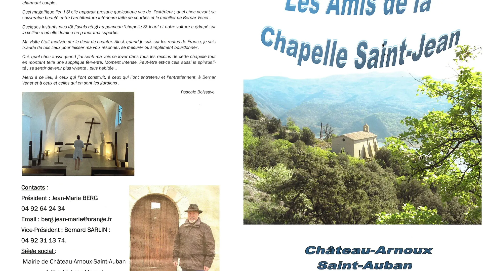Association Les amis de la Chapelle Saint-Jean-Baptiste ©Association Les amis de la Chapelle Saint-Jean-Baptiste