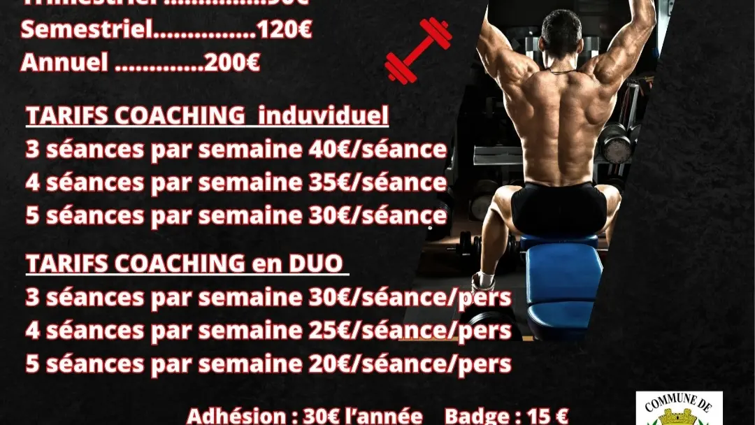 Tarif salle de musculation