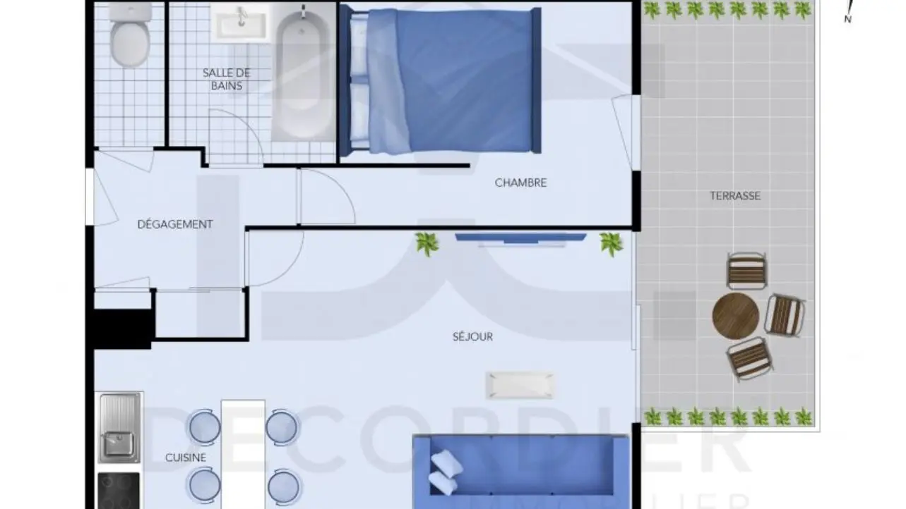 (Pour la disposition du lit voir photo chambre)