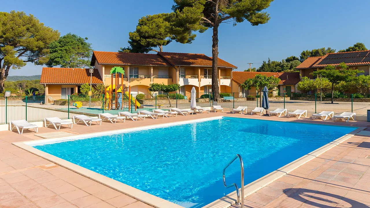 Holiday village with swimming pool