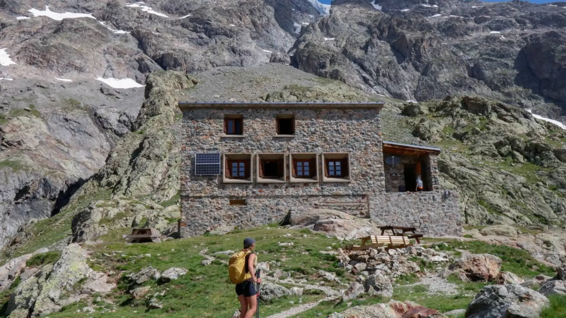 Arrivée au refuge du Pelvoux