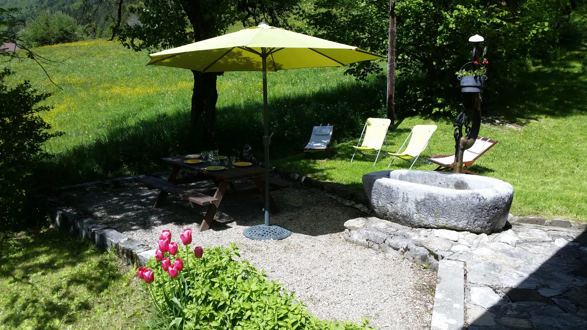 Jardin Terrasse Chalet La Cha