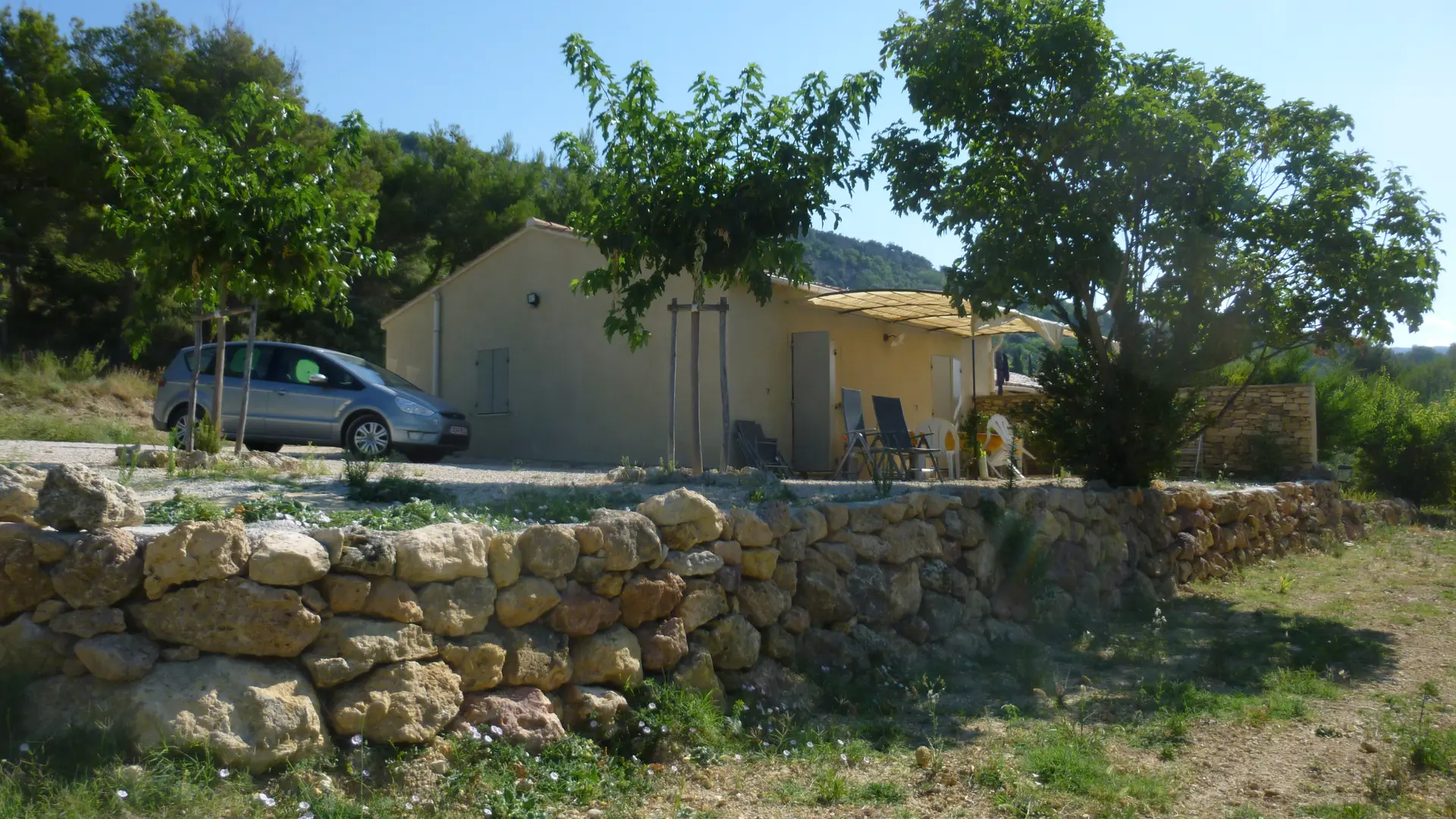 La vue sur le gîte