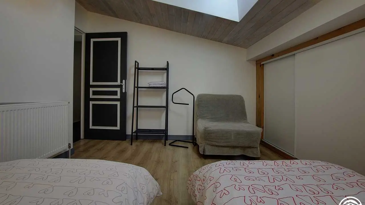 chambre avec 2 lits simples de 90 et possibilité de les rapprocher