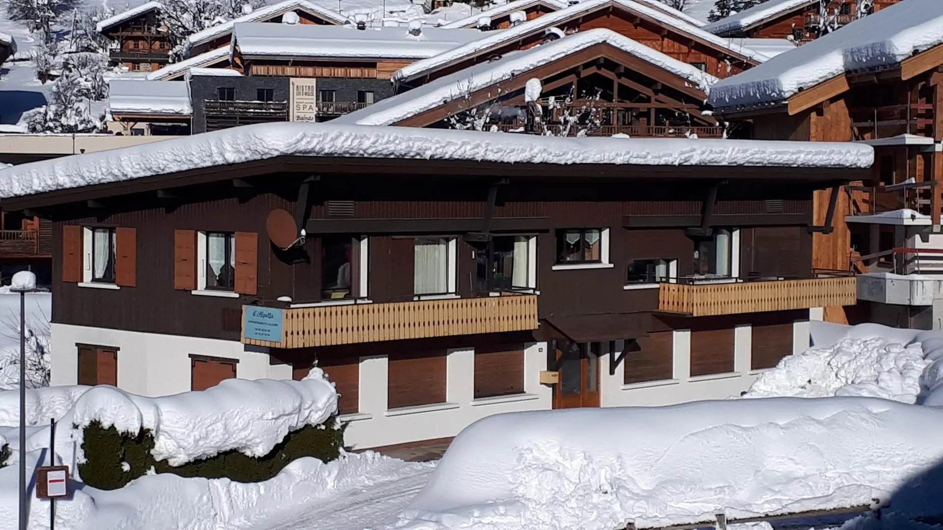 Vue de la résidence Alpette face Sud