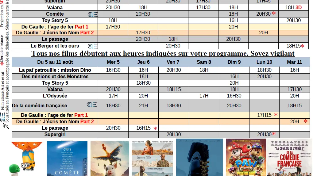 Programme Cinéma Le Poom_Orcières