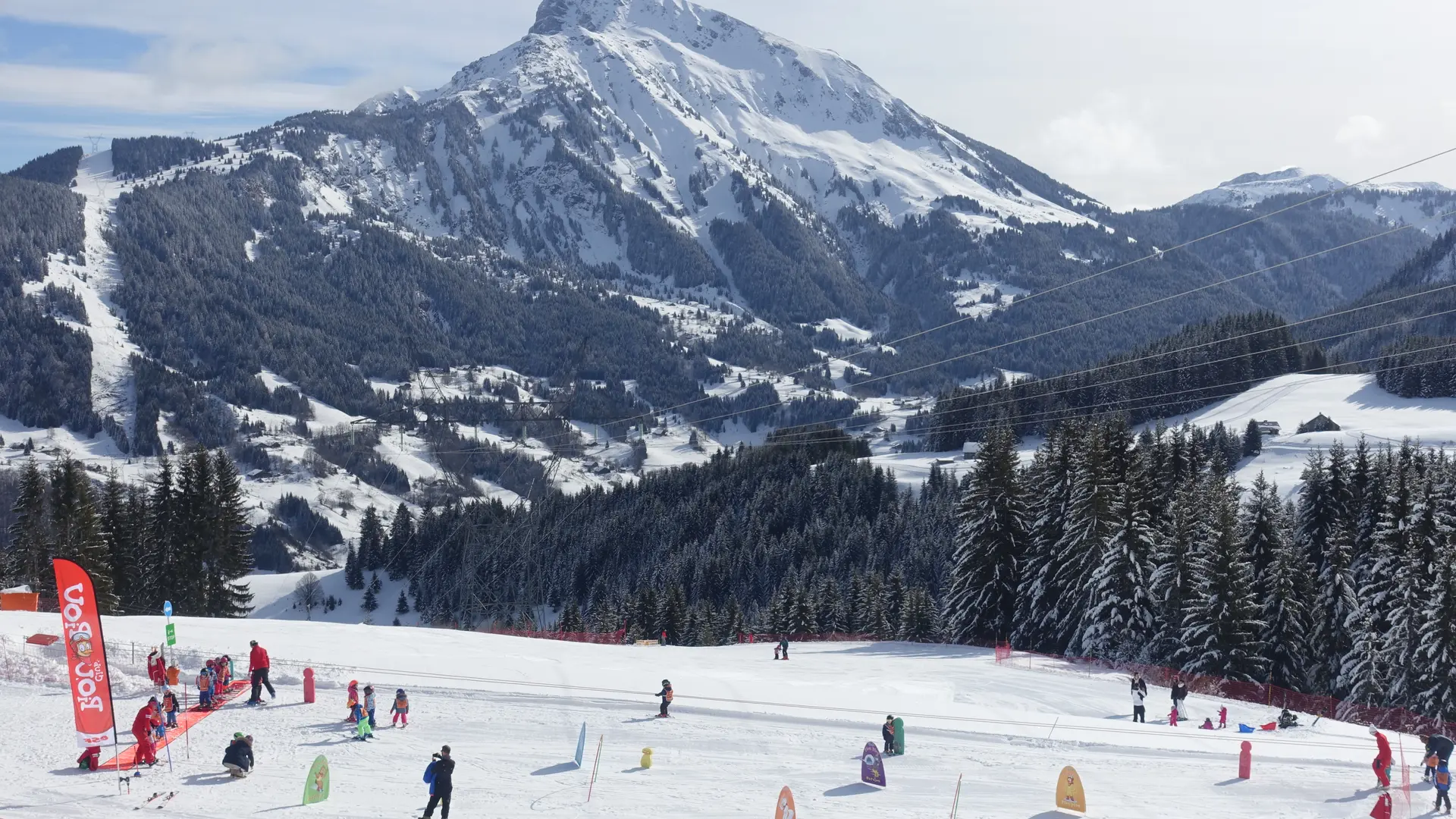 Espace débutant avec fil neige et téléiski - Abondance