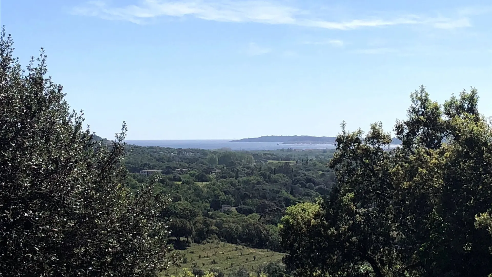 Panorama des collines verdoyantes de Grimaud et ses alentours