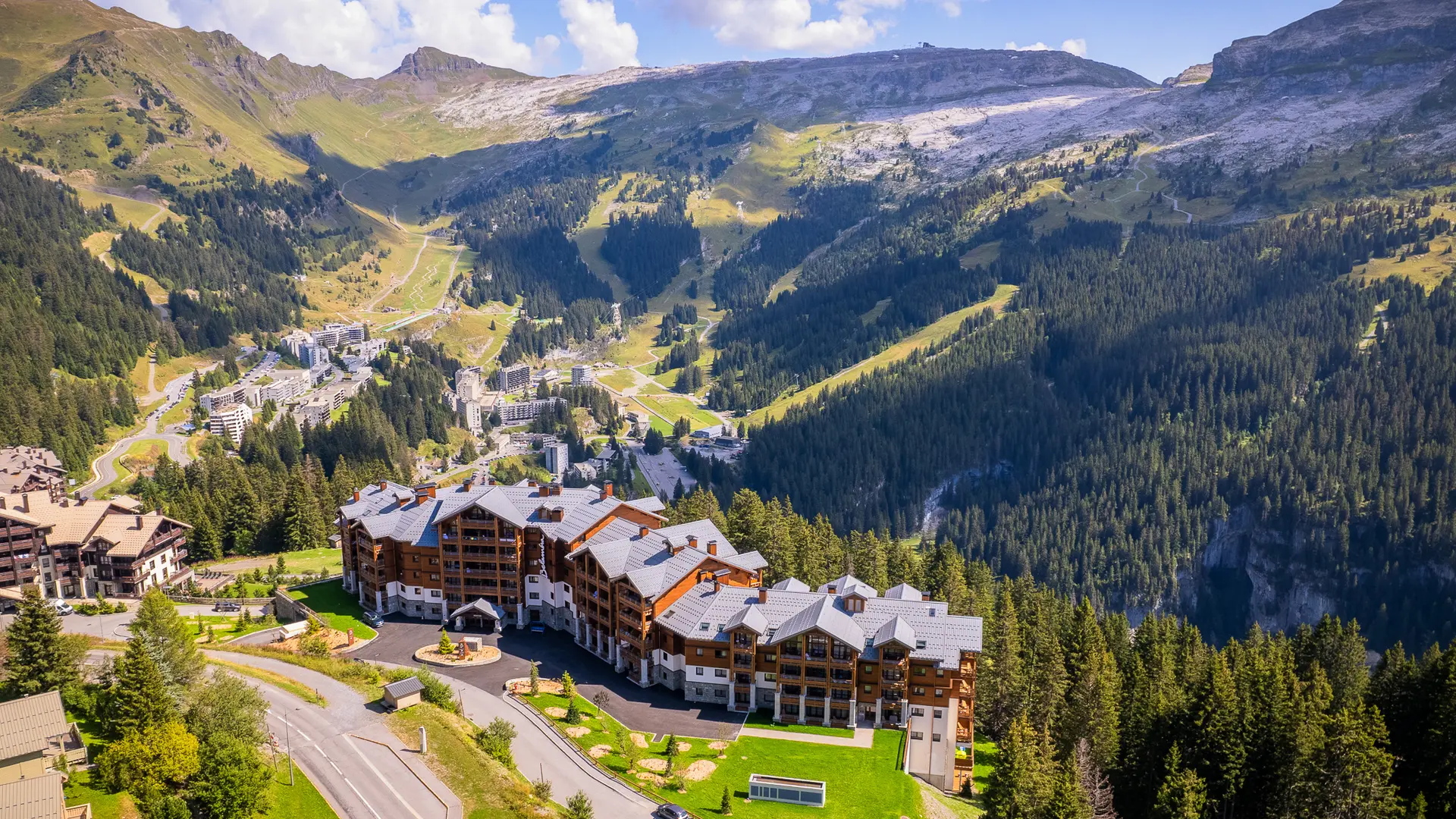 Aerial view of station panorama