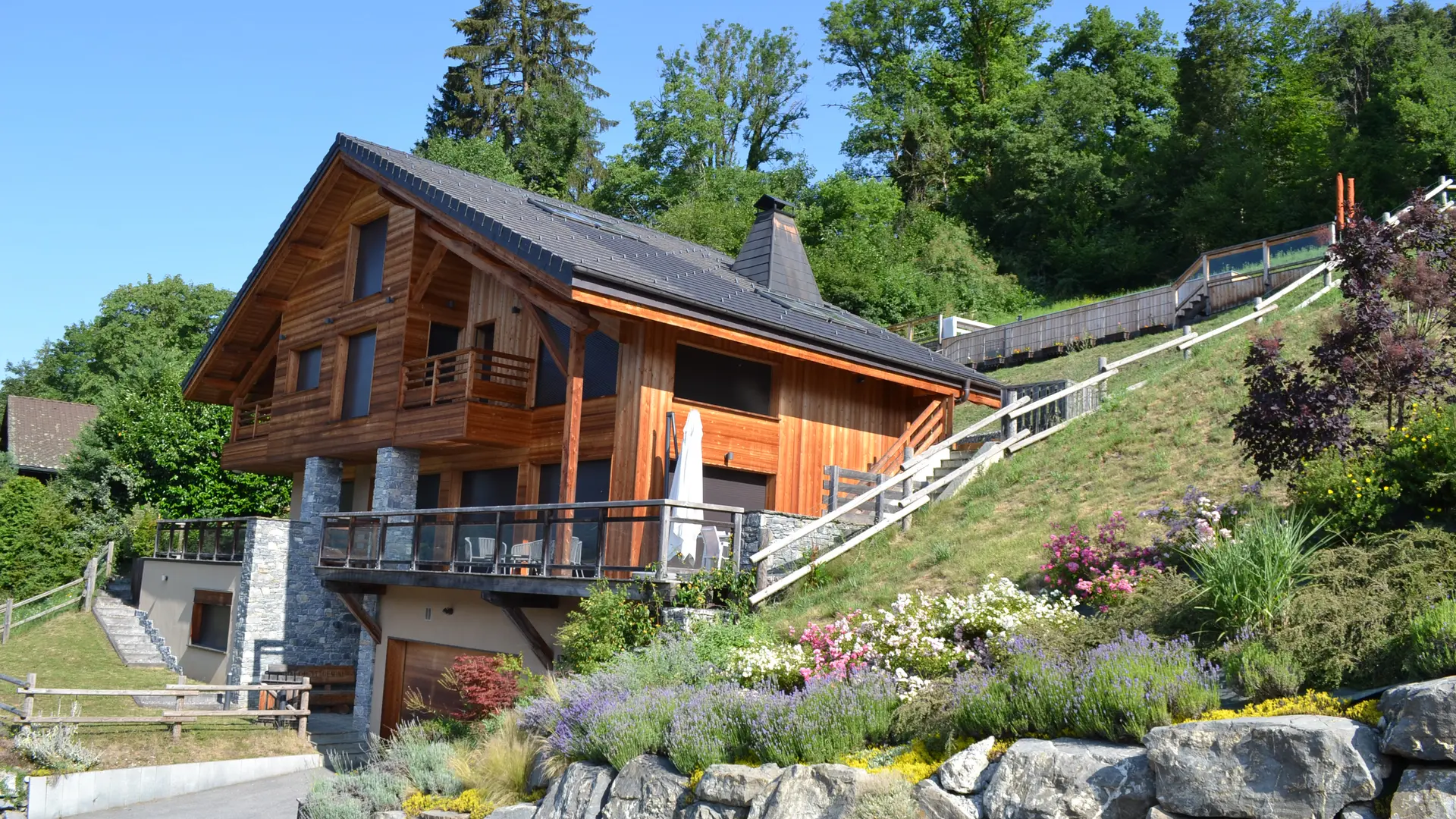 Vue sur le chalet