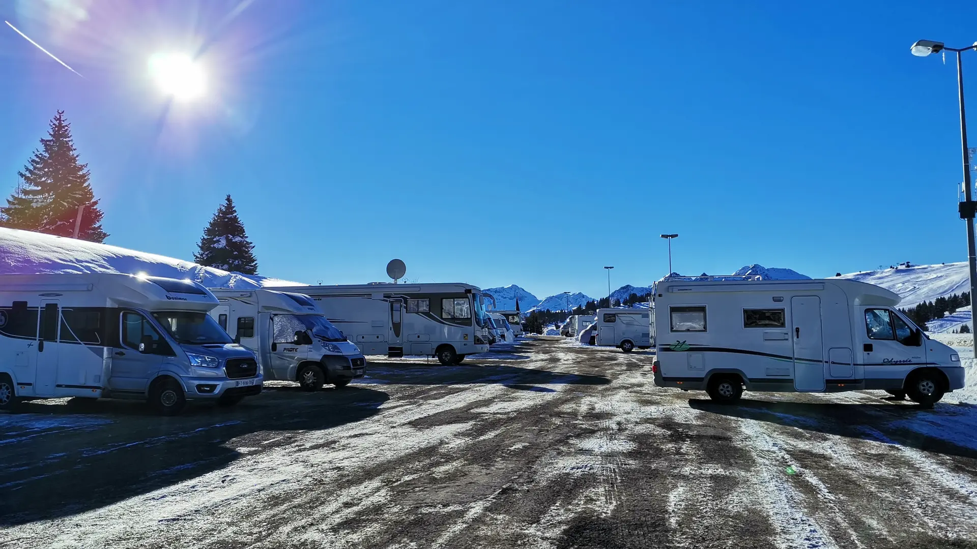 Emplacements face au Beaufortain et à la chaine des Aravis