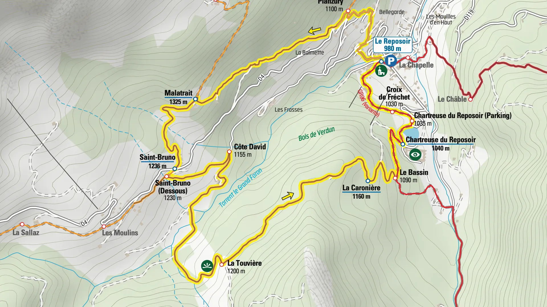 Carte Les Balcons du Reposoir