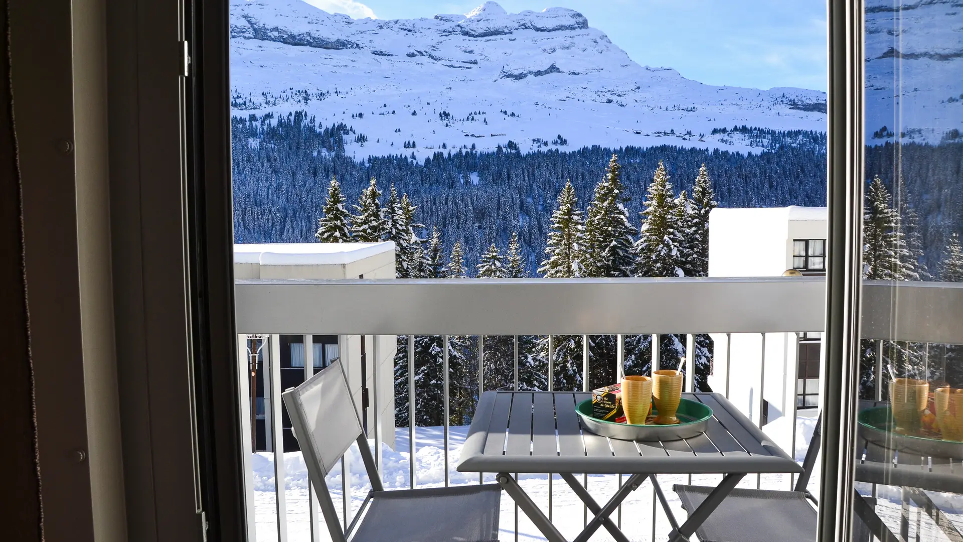 Vue sur l'extérieur depuis le balcon