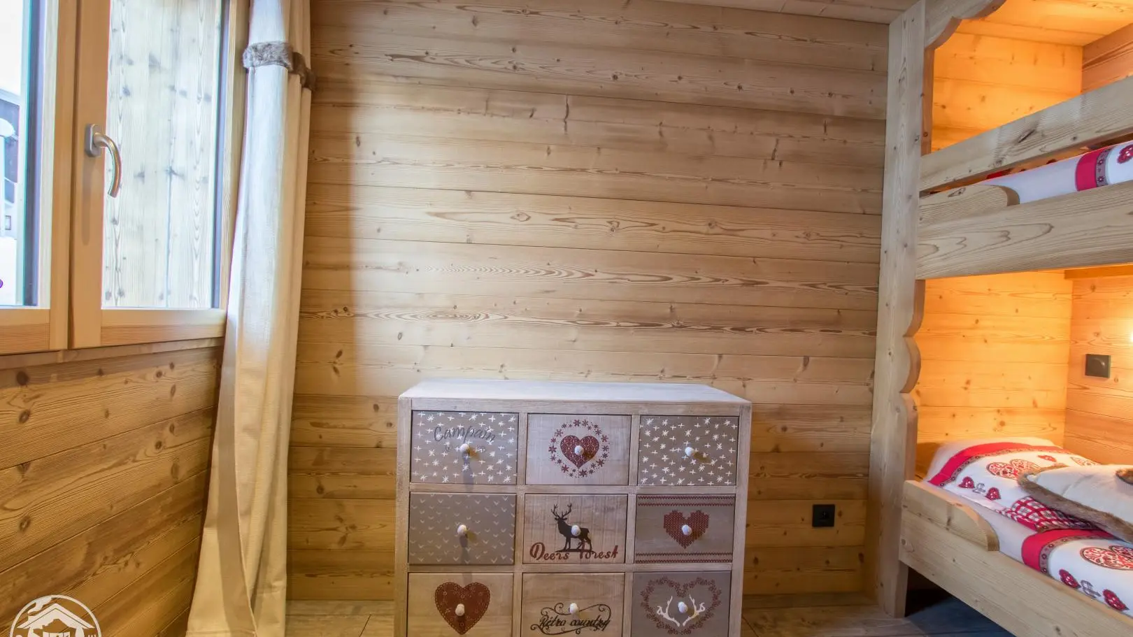 Chambre 2 avec 2 lits 80cm superposés
