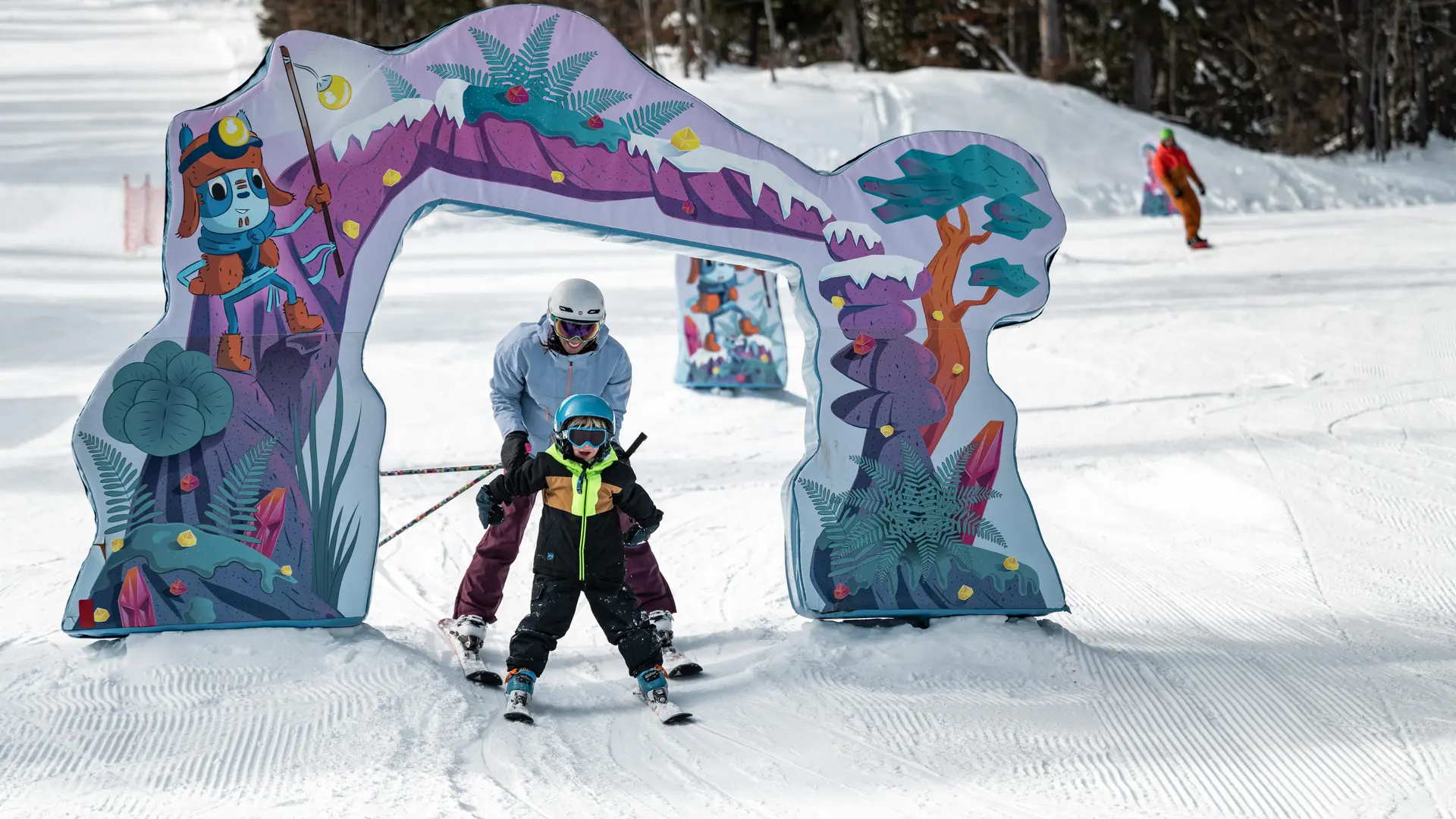 Sur la piste enfants Karst aux Aillons-Margériaz