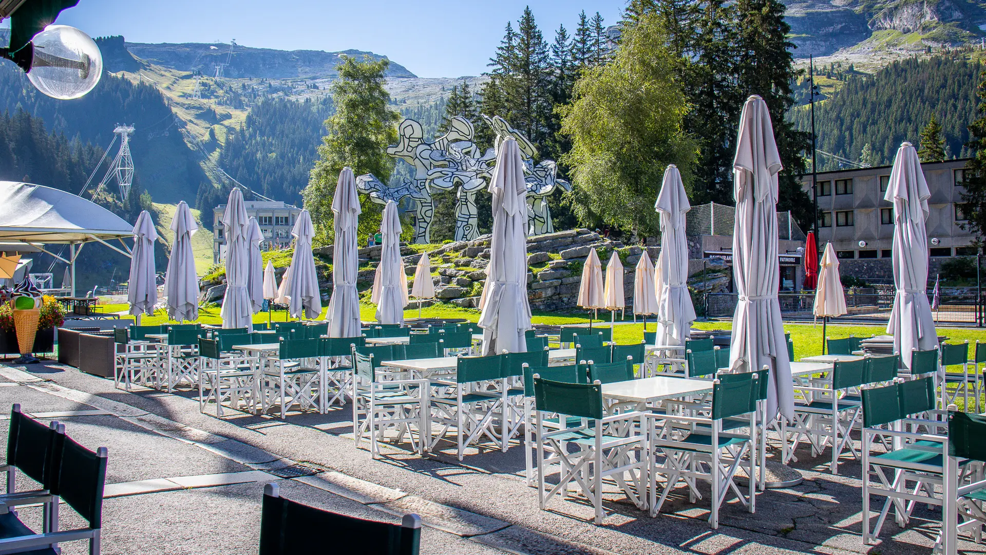The view from the restaurant's outdoor terrace