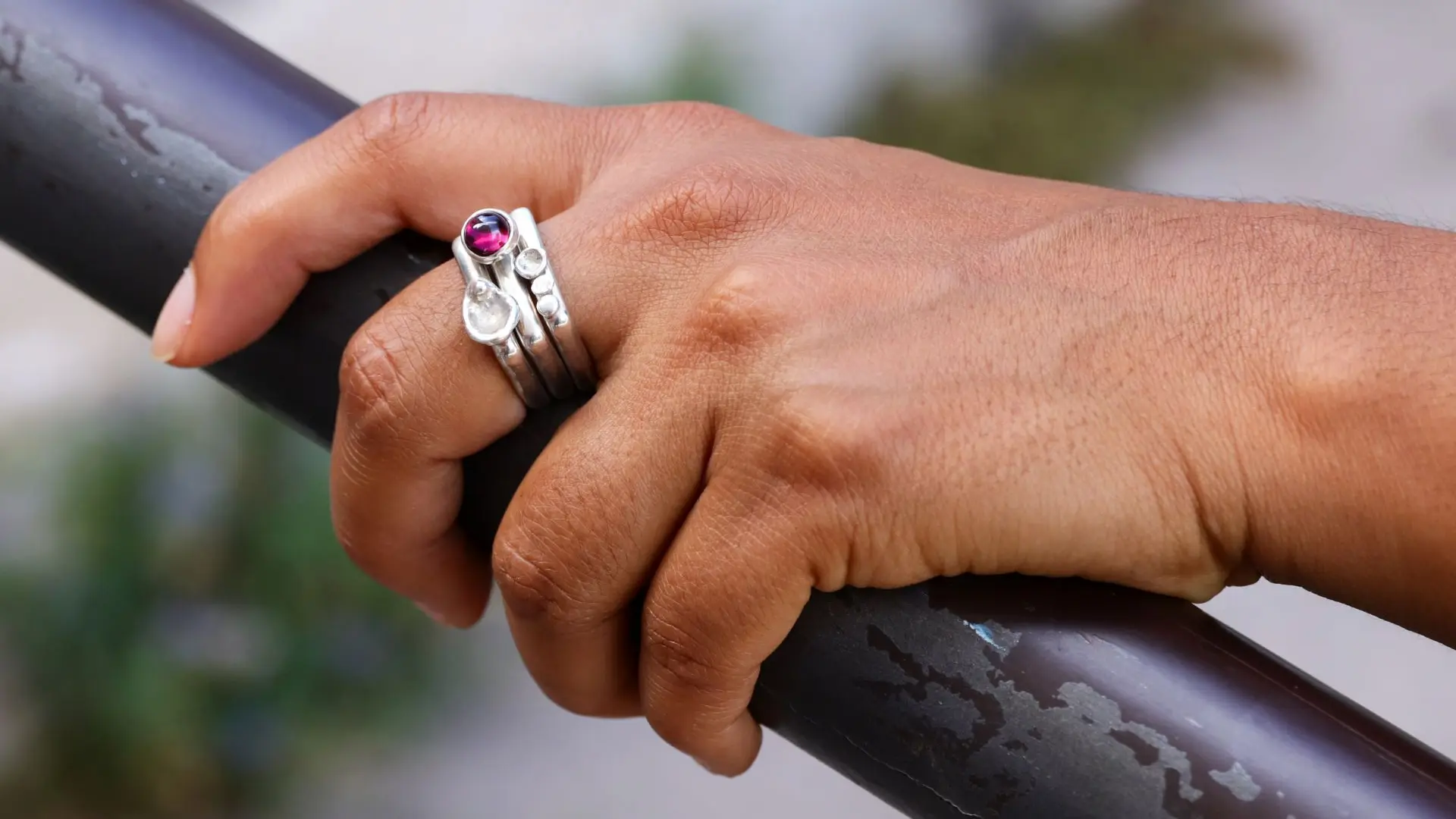 bague emplilable portée