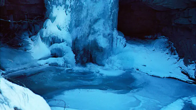 Cascade du Saut de la Pie en hiver