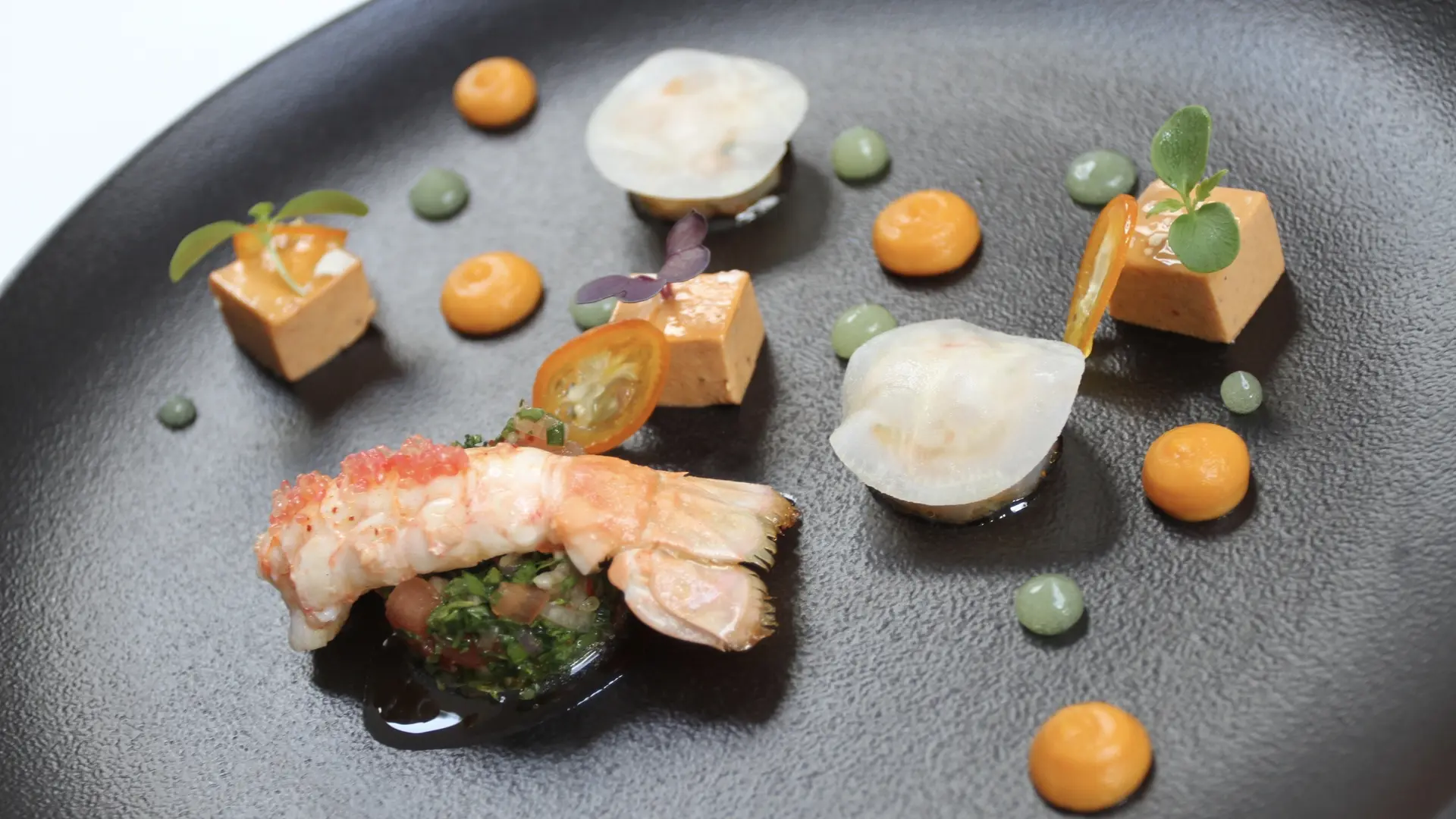 Langoustine et kamquat