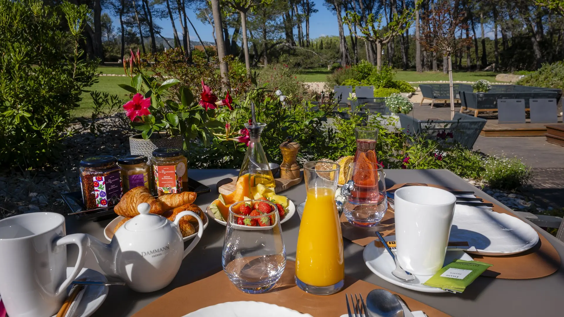 Hôtel Domaine La Pierre Blanche Eygalières petit-déjeuner