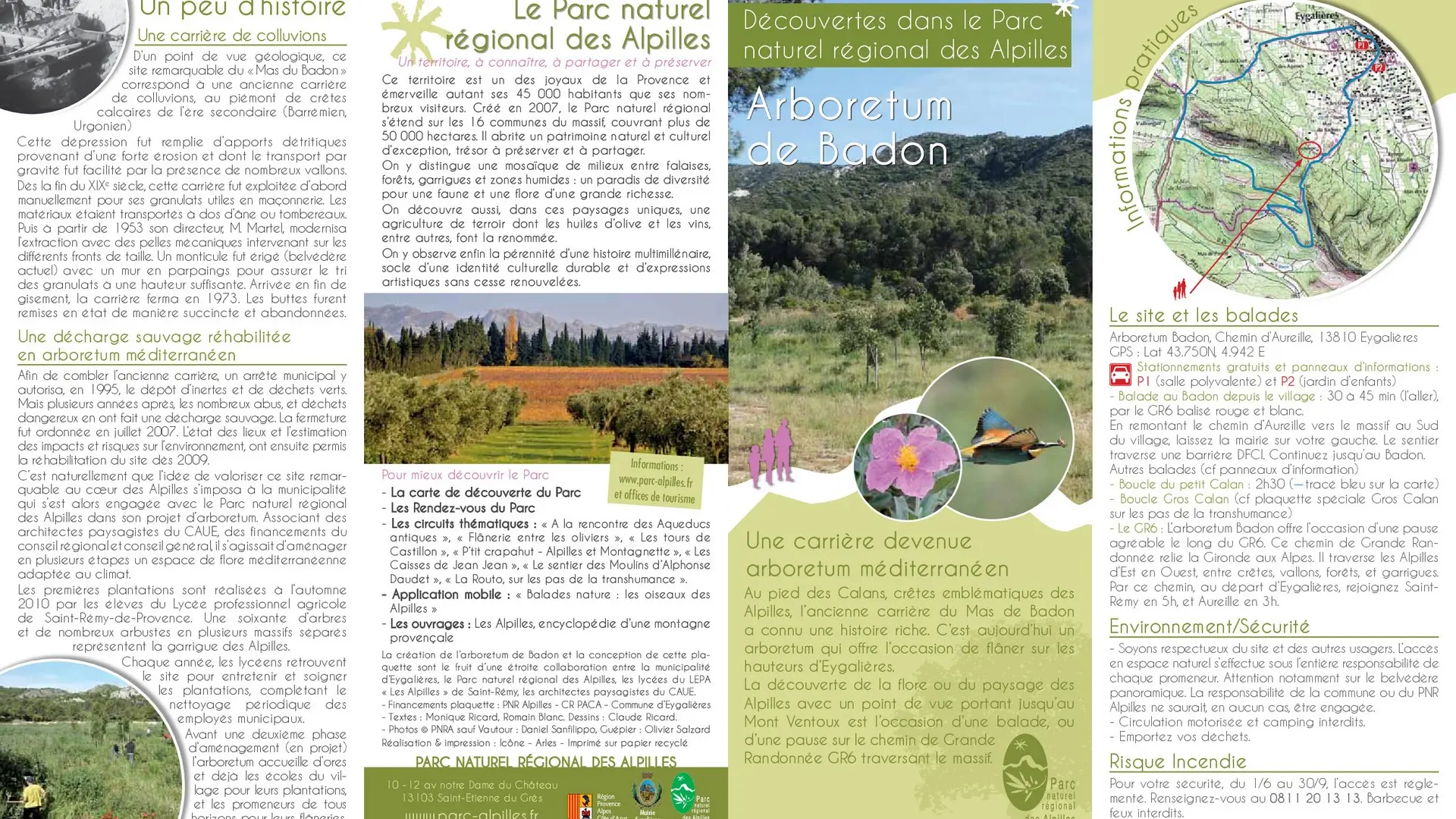 Brochure du PNRA Arboretum de Badon Eygalières