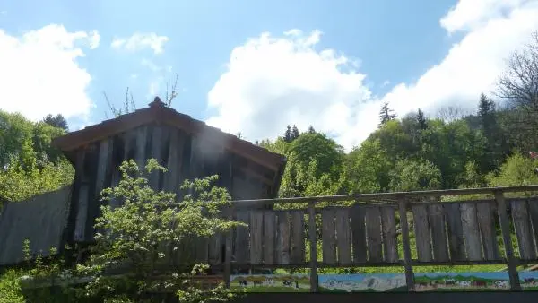 la terrasse et le bain russe